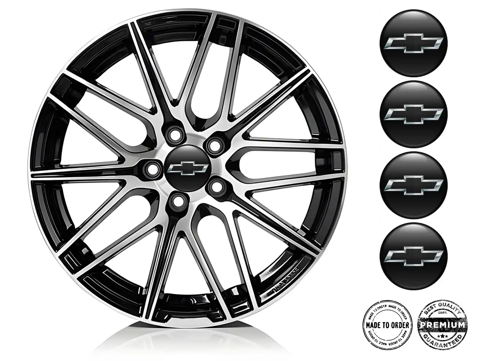 Chevrolet  Adesivi Cupola Resina Loghi Cerchio Gara